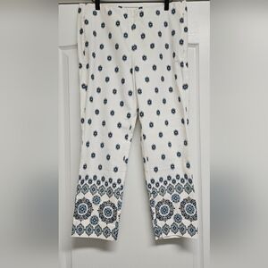 New J Jill Print Pants Pull On